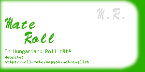 mate roll business card