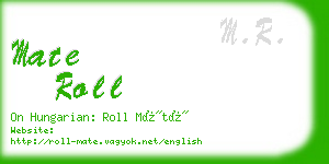 mate roll business card